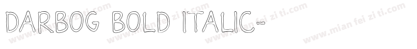 Darbog Bold Italic字体转换